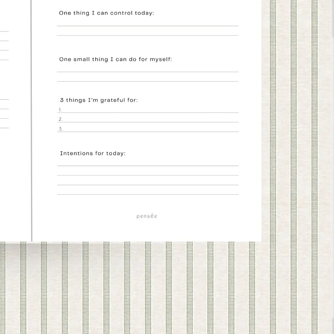 Daily Check-In Journal: Brown